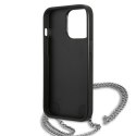 Karl Lagerfeld Leather Textured and Chain - Case for iPhone 13 Pro Max (Black)