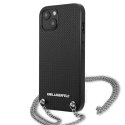 Karl Lagerfeld Leather Textured and Chain - Case for iPhone 13 mini (Black)