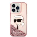 Karl Lagerfeld Liquid Glitter NFT Karl's Head - Case for iPhone 14 Pro Max (Pink)