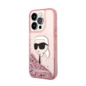 Karl Lagerfeld Liquid Glitter NFT Karl's Head - Case for iPhone 14 Pro Max (Pink)