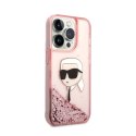 Karl Lagerfeld Liquid Glitter NFT Karl's Head - Case for iPhone 14 Pro Max (Pink)