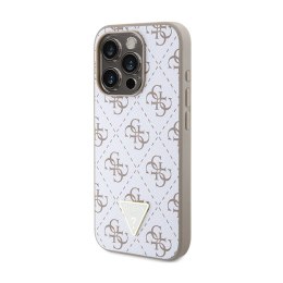 Guess 4G Triangle Metal Logo - Case for iPhone 15 Pro (White)