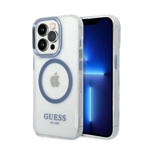 Guess Metal Outline MagSafe - Case for iPhone 14 Pro (Clear)