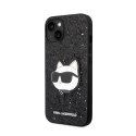 Karl Lagerfeld NFT Glitter Choupette Patch - Case for iPhone 14 Plus (Black)