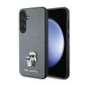 Karl Lagerfeld Saffiano Karl & Choupette Metal Pin - Samsung Galaxy S24 Case (grey)