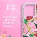 Rifle Paper Clear MagSafe - Case decorated in gold for iPhone 14 / iPhone 13 (Rose Garden)