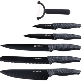 Alpina - Stainless steel INOX knife set 6 pcs. (Black)