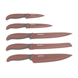 Alpina - Stainless steel knife set (Burgundy)