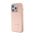 Guess Croco Triangle Metal Logo - iPhone 15 Pro Max Case (pink)