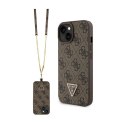 Guess Crossbody 4G Metal Logo - iPhone 15 Case (brown)