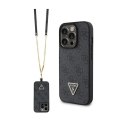 Guess Crossbody 4G Metal Logo - iPhone 15 Pro Max Case (Black)