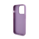 Guess Leather 4G Stamped - Case for iPhone 15 Pro (Purple)