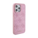 Guess Leather 4G Stamped - iPhone 15 Pro Max Case (pink)