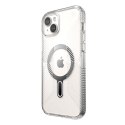 Speck Presidio Perfect-Clear Grip ClickLock & MagSafe - Case for iPhone 15 Plus / iPhone 14 Plus (Clear / Chrome Finish / Serene