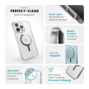 Speck Presidio Perfect-Clear MagSafe - Case for iPhone 15 Pro Max (Clear / Chrome Finish / Serene Silver)