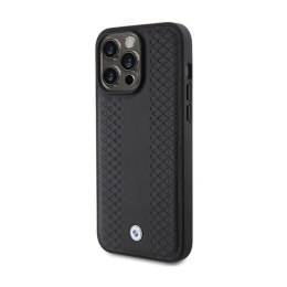 BMW Leather Diamond Pattern - Case for iPhone 15 Pro Max (Black)