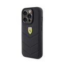 Ferrari Quilted Metal Logo - Case for iPhone 15 Pro (Black)