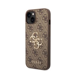 Guess 4G Big Metal Logo - Case for iPhone 15 Plus (brown)