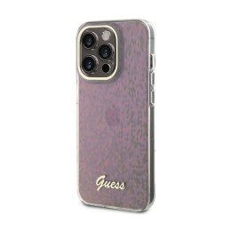 Guess IML Faceted Mirror Disco Iridescent - iPhone 15 Pro Case (pink)