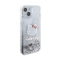 Hello Kitty Liquid Glitter Charms Kitty Head - iPhone 14 Case (Silver)