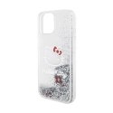 Hello Kitty Liquid Glitter Charms Kitty Head - iPhone 14 Case (Silver)