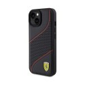 Ferrari Perforated Waves Metal Logo - iPhone 15 Case (Black)