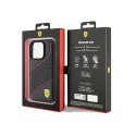 Ferrari Perforated Waves Metal Logo - iPhone 15 Pro Case (black)