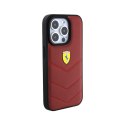 Ferrari Quilted Metal Logo - Case for iPhone 15 Pro (red)