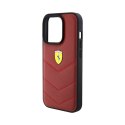 Ferrari Quilted Metal Logo - Case for iPhone 15 Pro (red)