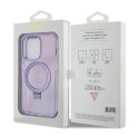 Guess Ring Stand Script Glitter MagSafe - iPhone 15 Pro Max Case (purple)