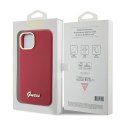 Guess Silicone Script Metal Logo & Frame - iPhone 15 Case (magenta)