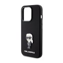 Karl Lagerfeld Silicone Ikonik Metal Pin - iPhone 15 Pro Max Case (Black)