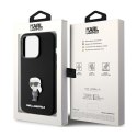 Karl Lagerfeld Silicone Ikonik Metal Pin - iPhone 15 Pro Max Case (Black)