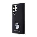 Karl Lagerfeld Silicone Choupette Metal Pin - Case Samsung Galaxy S24 Ultra (czarny)