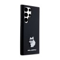 Karl Lagerfeld Silicone Choupette Metal Pin - Case Samsung Galaxy S24 Ultra (czarny)