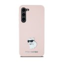 Karl Lagerfeld Silicone Choupette Metal Pin - Case Samsung Galaxy S24 (różowy)