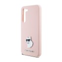 Karl Lagerfeld Silicone Choupette Metal Pin - Case Samsung Galaxy S24 (różowy)