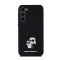 Karl Lagerfeld Silicone Karl & Choupette Metal Pin - Case Samsung Galaxy S24+ (czarny)