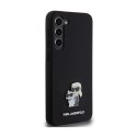 Karl Lagerfeld Silicone Karl & Choupette Metal Pin - Case Samsung Galaxy S24+ (czarny)