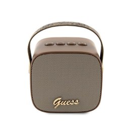 Guess Mini Bluetooth Speaker 4G Leather Script Logo with Strap - Bluetooth Speaker V5.3 (brown)