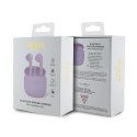 Guess True Wireless Script Logo BT5.3 - TWS headphones + charging case (purple)