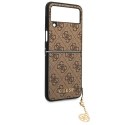 Guess 4G Charms Collection - Case for Samsung Galaxy Z Flip 4 (Brown)