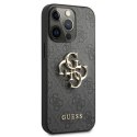 Guess 4G Big Metal Logo - Case for iPhone 13 Pro Max (Grey)