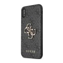 Guess 4G Big Metal Logo - Case for iPhone X (Grey)