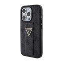 Guess Grip Stand 4G Triangle Strass Logo - iPhone 15 Pro Case (black)