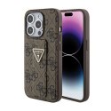 Guess Grip Stand 4G Triangle Strass Logo - iPhone 15 Pro Max Case (brown)