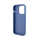 Guess Leather 4G Triangle Strass - iPhone 15 Pro Case (blue)