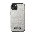 Karl Lagerfeld Glitter Plaque Logo - Case for iPhone 14 Plus (Silver)