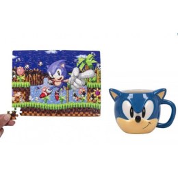 Sonic the Hedgehog - 3D ceramic mug 250 ml + Puzzle 100 pieces