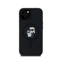 Karl Lagerfeld Silicone Karl & Choupette MagSafe - Case for iPhone 15 Plus / 14 Plus (Black)